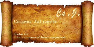 Csipes Julianna névjegykártya